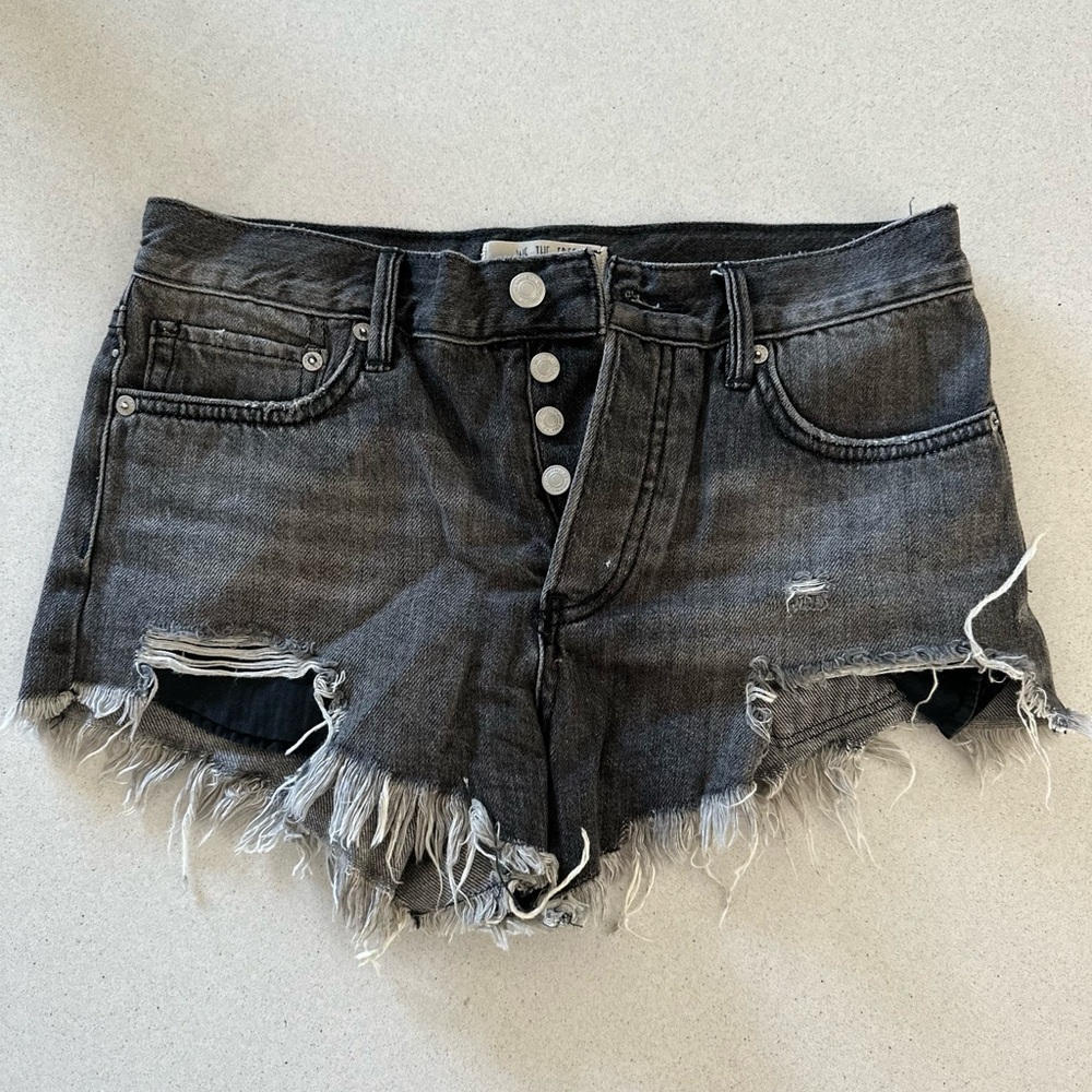 Gray denim we the  free size 25 shorts